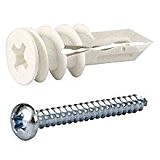 CRL Toggler SnapSkru Self-Drilling Drywall Anchors Regular with Screws Pack of 100 by CR Laurence by CR Laurence