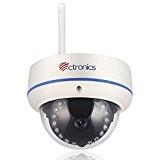Ctronics Caméra de Surveillance IP sans Fil, Caméra de Sécurité WIFI HD 720P, Vision Noturne à 20m, Installation Intérieure CTIPC-224C720PWS