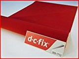 D C Fix autocollant feutre rouge en velours 45 cm x 1 m rouleau en velours dos adhésif en vinyle