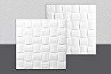 Decosa Dalle de plafond Dublin, blanc 50 x 50 cm - PRIX SPECIAL LOT de 5 sachets (= 10 m2)
