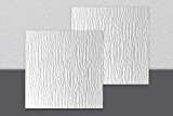 Decosa Dalle de plafond Hamburg, blanc 50 x 50 cm - PRIX SPECIAL LOT DE 2 SACHETS (= 4m2)