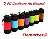 Demarkt 2 pcs LED USB Clé Lampe Torche Poche Portable Porte-clé Rechargeable Etanche 25LM Livraison Au Hasard