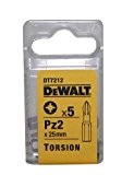 DeWalt DT7212QZ PZ2 25mm Embouts pour visseuse (5 Pièces) (Import Grande Bretagne)