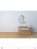 Disney Le Roi Lion Simba baillant Sticker mural enfants Chambre de Jeu, noir, W: 40cm X H:46cm