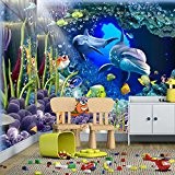 DM&Y stickers muraux 3d gros pépinière dessin animé peinture murale peinture décorative salle pour les enfants du monde sous-marin papier ...