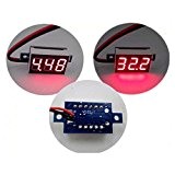 Double Fil Mini voltmètre avec panneau numérique LED rouge 2,5–30 V