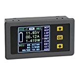 DROK® DC 120V 30A Digital Multimeter with Relay, Wireless Bidirectional Current Detector, Amp Watt Volt Ohm Meter Battery Coulometer Capacity ...