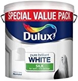 DULUX 500007 3 L et peinture émulsion crémeuse pour utilisation sur murs/plafonds lisse – Pure Brilliant Blanc