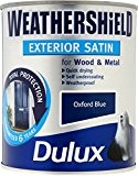 Dulux Weathershield Extérieur satin 750ml Oxford Bleu