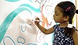 DuoFire (Blanc,43x200cm) Autocollant Tableau Blanc Mural / Auto-adhésif Whiteboard Sticker pour L'école, Bureau, Accueil