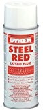 Dykem en acier rouge Disposition Fluide (80096, Marteau à panne Aérosol, 480 ml).