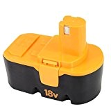 Eagglew 18V 3.0Ah Ni-MH Remplacement Batterie pour Ryobi ABP1801 ABP1803 BPP-1813 BPP-1815