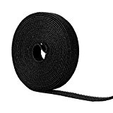 eaxer Fermeture Crochet & Boucle Ruban 3/10,2 cm 5 yard Rouleau/attaches de câble, Noir, (1 rouleau, 16 cm)