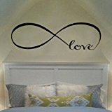 Ecloud Shop® Wall Decal of Love Personalized Infinity Symbol Chambre Wall Decal Bedroom Decor Quotes Vinyl Stickers muraux