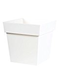 EDA Plastiques Pot carré TOSCANE Blanc 39 x 39 x 39 cm 13627 BL SX3