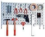 Element System 11300-00000 Kit 1 pour Accrochage d'outils 18 supports d 'outils différents incluant vis/chevilles 800 x 400 mm Blanc
