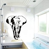 Éléphant africain Tridimensionnel autocollants muraux autocollants muraux pour décoration intérieure Décoration murale 60 * 90cm