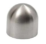 En acier inoxydable AISI 304 Cosse ronde pour main courante en bois Ø 42,4 mm, demi sphère