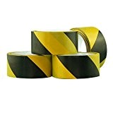 EQLEF® 1PCS 10M Adhesive Isolation Barricade Et Warning Tape, jaune et noir.