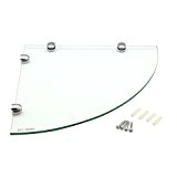 Étagères d'angle en verre pour salle de bain / chambre à coucher - 300 x 300 mm x1