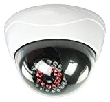 eurosell Caméra factice fausse IP44 Caméra dôme professionnelle factice avec LED IR + Clignotante à LED – Superbe Caméra de surveillance factice surveillance ...