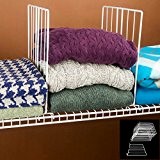 Evelots® Coated Wire Closet Shelf Dividers, Clothes Organizer & Storage, Set Of 8