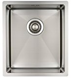 Évier/ lavabo Mizzo Linea 34-40 - évier de cuisine acier inoxydable - 1 bac - lavabo de cuisine carré - ...
