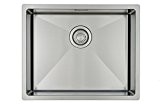 Évier/ lavabo Mizzo Linea 50-40 - évier de cuisine acier inoxydable - 1 bac - lavabo de cuisine carré - ...