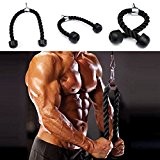 ewinever(TM) 1pcs Man Heavy Duty Tricep Rope Attachment Bodybuilding plastique Fin Lat Cord Gym Fit