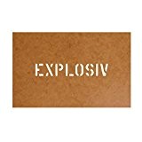 Explosif pochoir stencil ölkarton militaire armée uS army pour vW iltis faune kraka 640 pour vernis (2,5 x 15 cm)-pochoir ...