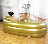 Extra grande baignoire gonflable plus épaisse baignoire adulte (taille: 168 * 78 * 45cm) ( couleur : Or )