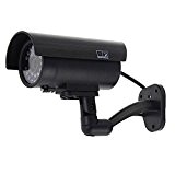 Factice camera - SODIAL(R)Factice Fausse Dummy Camera de Surveillance CCTV Cam Imitation LED Rouge Etanche Interieur/Exterieur Securite Maison