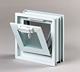 Fenêtre basculante pour l'installation dans un mur de briques de verre, au lieu de un brique de verre 24x24x8cm