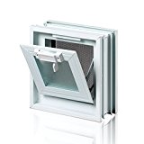 Fenêtre basculante pour l'installation dans un mur de briques de verre, au lieu de un brique de verre 19x19x8cm