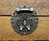 Fermoir porte cadenas-moraillon plus décoratif, avec vis Finition bronze antique C068