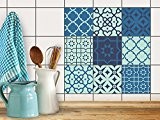 Feuille amovible décorative - stickers carreau | Stickers mosaïques muraux pour salle d'eau et credence cuisine | Stickers carrelage - ...