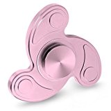 Fidget Hand Spinner, Migimi Tri-Spinner Hand Toy Roulement Haute Vitesse Mini Poche Jouet Great Toy Gift pour Adultes Enfants (Rose)