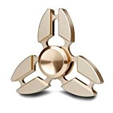 Fidget Hand Spinner, Migimi Tri-Spinner Hand Toy Roulement Haute Vitesse Mini Poche Jouet Great Toy Gift pour Adultes Enfants, D'or