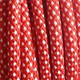 Fil électrique tissu - Câble textile Rouge Vichy