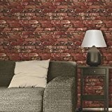 Fine Decor 31284 – Papier peint, thème : mur brut, rouge, FD31285
