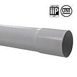 First Plast - Gouttière PVC 33 demi-ronde - Tube de descente gouttière 33 - Ø100 gris 4m