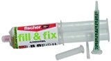 Fischer 502599 Fill & Fix Kit de scellement chimique 1 cartouche / 2 embouts mélangeurs / 4 tamis (Import Allemagne)