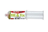 Fischer fill & fix Kit de scellement chimique avec 2 embouts mélangeurs et 4 tamis inclus