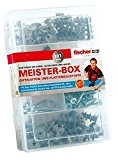 Fischer Meister Box avec GK de chevilles + vis + crochet, contenu : 50, 1 à cheville, 38, 4,2 x 35, 6 crochets angle ...