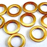 fitsche Lot de 10 anneaux laiton Ø 9 mm, acier inoxydable, fitsche Bague Dimensions : 9,2 x 13,2 x 1,8 mm