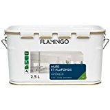 Flamingo 160910130100250 Peinture Acrylique pour murs/plafonds 2,5 L Blanc Mat
