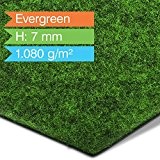 Floordirekt Evergreen Pelouse artificielle pour intérieur et extérieur 200 x 400 cm naturgrün