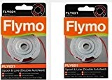 Flymo FLY021 Bobine et fil pour coupe-bordures Automatique Double fil 2 mm (Import Grande Bretagne) x2