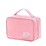 Fortuning's JDS® Accessoires de voyage portables toilette rose sac cosmétique de kit avec crochet de suspension