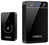 FRiEQ portable sonnette sans fil étanche - Carillon de porte sans fil design haut de gamme avec la portée de ...